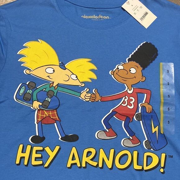 Hey Arnold Nickelodeon T Shirt Blue Womens Size Small - Picture 2 of 3